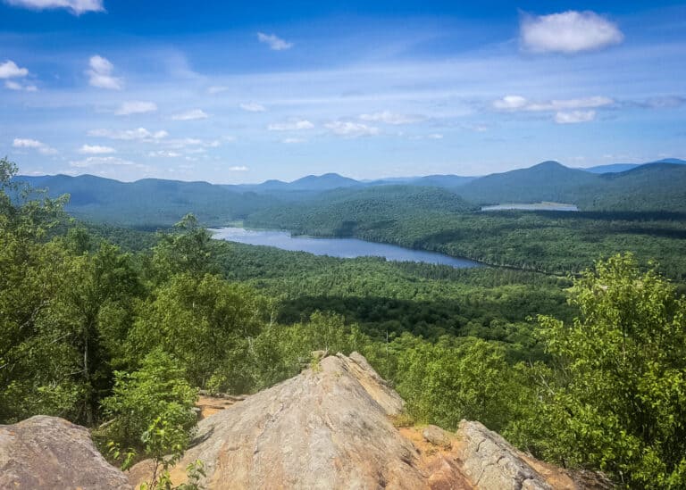 Lake-Placid-in-Summer-Chimney-Mountain