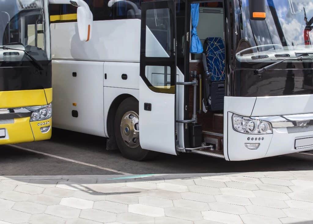 Tour Bus with open door
