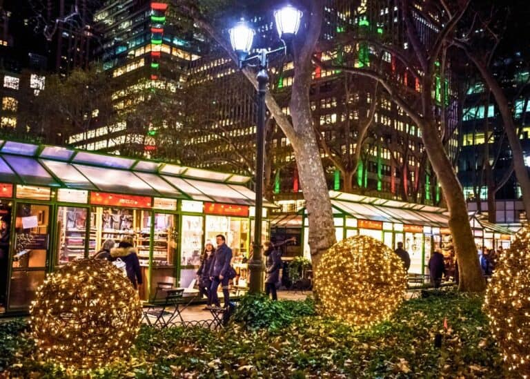 NYC - Bryant Park Market at Night