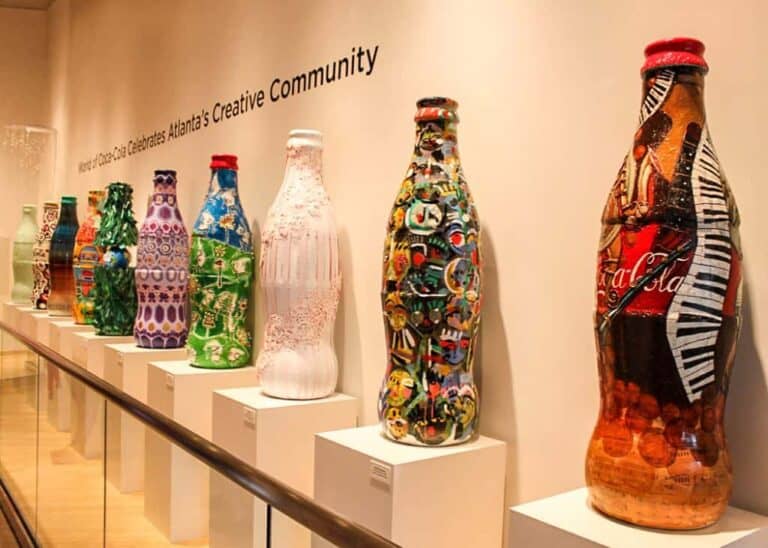 World-of-Coca-Cola-coke-bottle-art-display